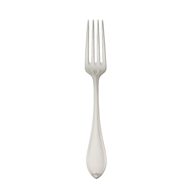 Navette silver-plated children’s fork by Robbe & Berking with leaf-tip handle.