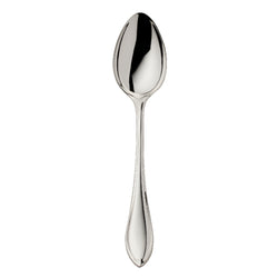 Navette silver-plated coffee spoon by Robbe & Berking with elegant leaf-tip handle.