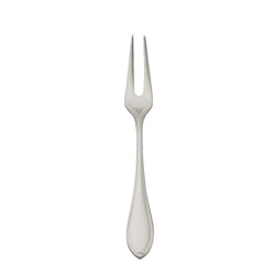 Navette silver-plated large meat fork by Robbe & Berking with elongated prongs.