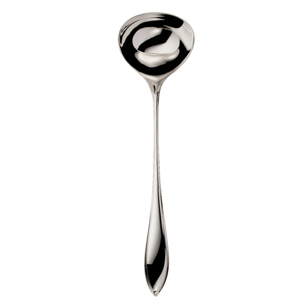 Silver-plated Navette soup ladle by Robbe & Berking for serving soups.