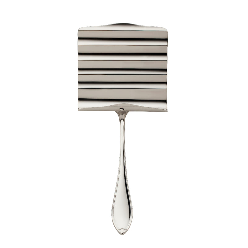 Robbe & Berking Navette silver-plated asparagus server with ridged blade.
