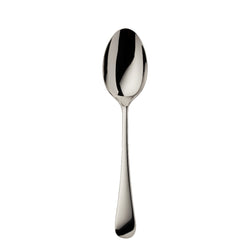 Como stainless steel menu spoon with arched stem and polished finish by Robbe & Berking.