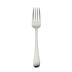 Como stainless steel menu fork with polished finish and arched stem by Robbe & Berking.