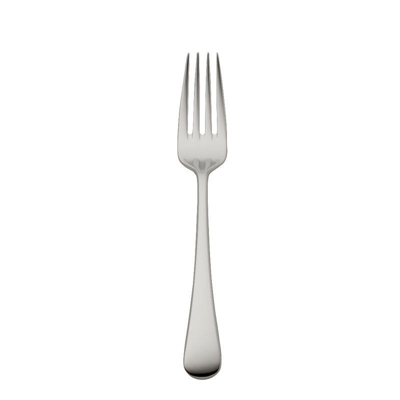 Como stainless steel dessert fork with polished handle and slender prongs by Robbe & Berking.