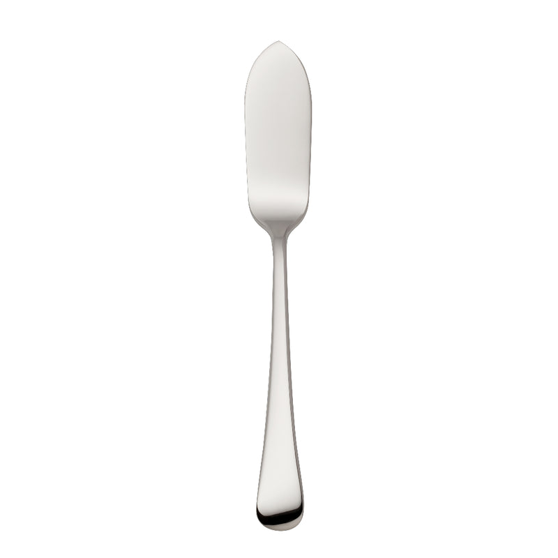 Como stainless steel fish knife with slender tapered blade and arched handle by Robbe & Berking.