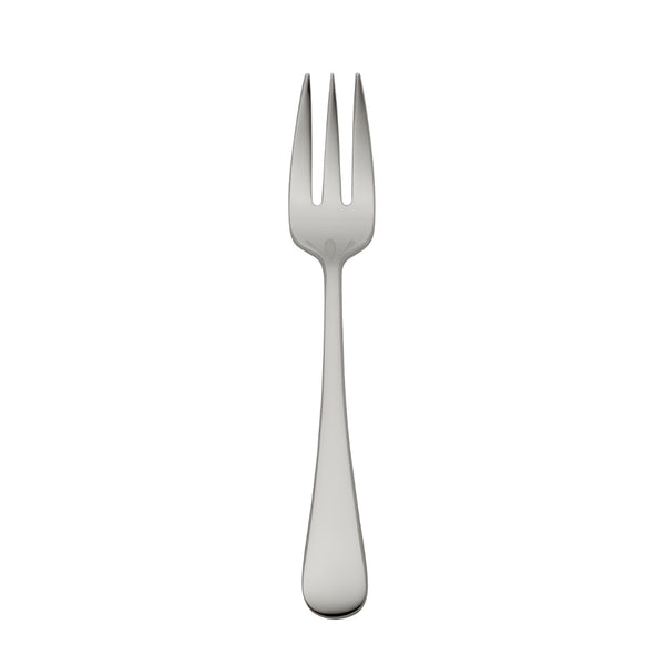Como stainless steel cake fork with polished tines and smooth sculpted handle by Robbe & Berking.