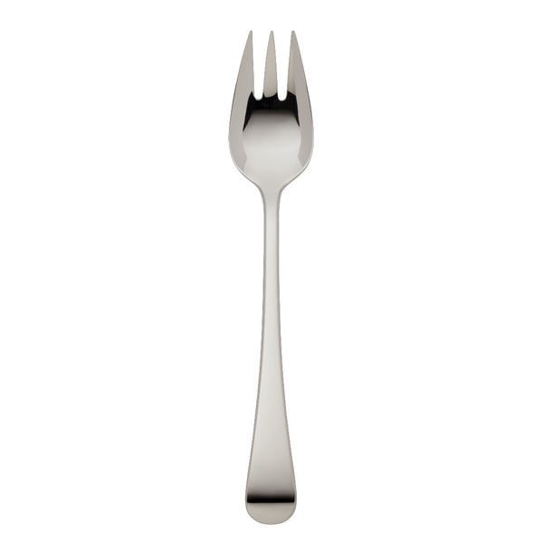 Como stainless steel vegetable fork with polished handle and wide prongs by Robbe & Berking.