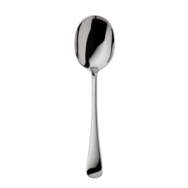 Como stainless steel serving spoon with polished finish by Robbe & Berking.