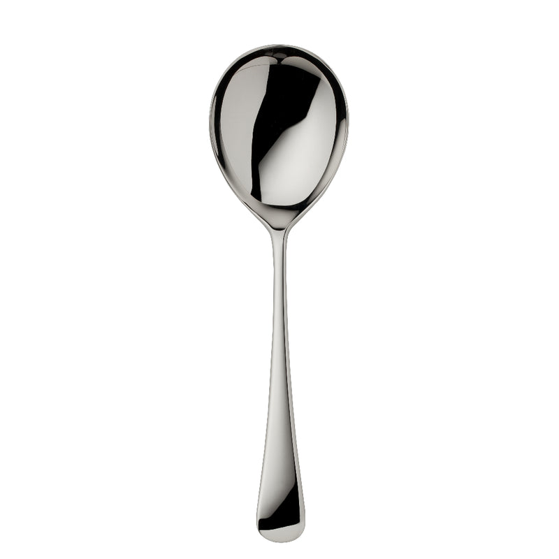 Large Como stainless steel serving spoon for salad or compote by Robbe & Berking.