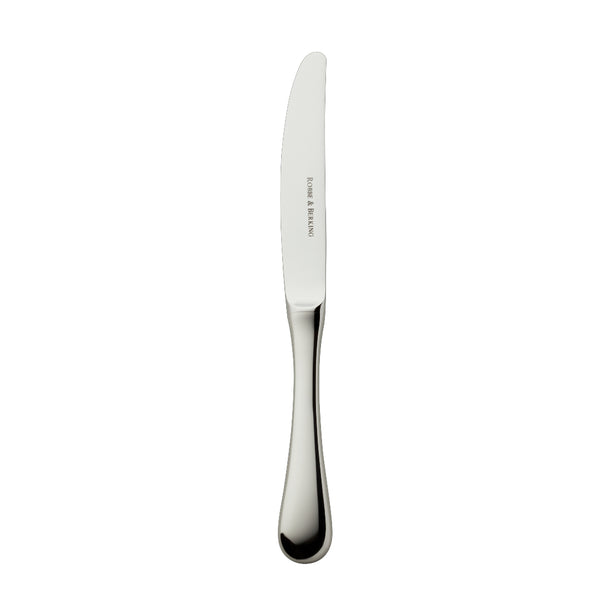 Como stainless steel cake and fruit knife with slender polished blade and ergonomic handle by Robbe & Berking.