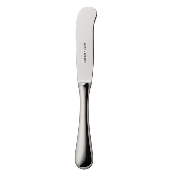 Como stainless steel butter knife with rounded blade and polished handle by Robbe & Berking.