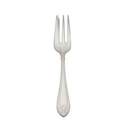 Arcade silver-plated cake fork by Robbe & Berking with three tines and detailed handle.