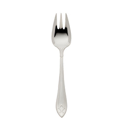 Arcade silver-plated vegetable fork by Robbe & Berking with three-pronged head and detailed handle.