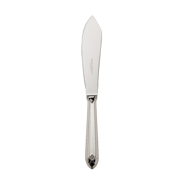 Tart knife with pointed silver-plated blade and decorative handle from the Arcade collection by Robbe & Berking.