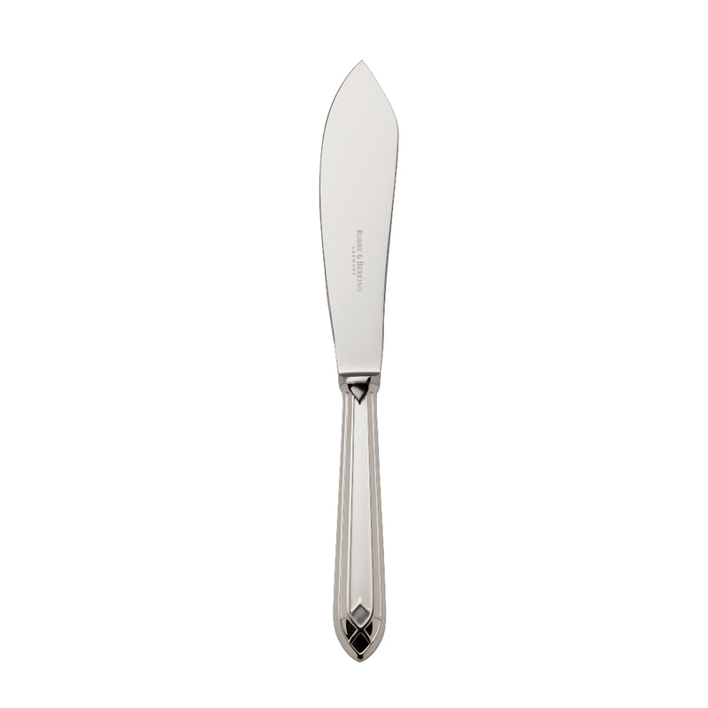 Tart knife with pointed silver-plated blade and decorative handle from the Arcade collection by Robbe & Berking.