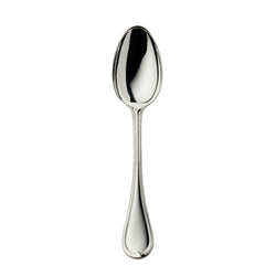 Classic-Faden silver-plated menu spoon by Robbe & Berking, handcrafted with triple-thread design.