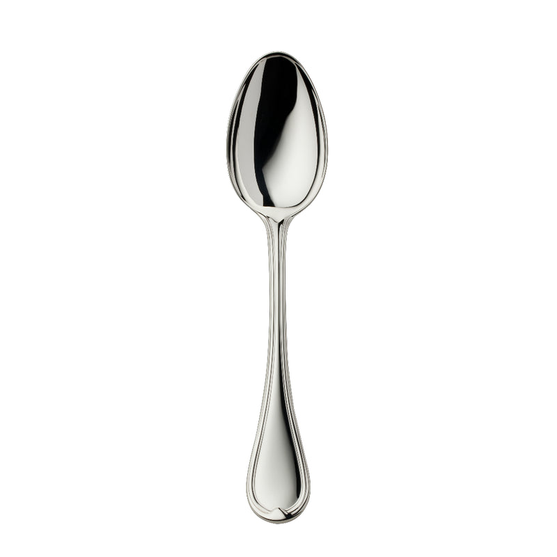Classic-Faden silver-plated menu spoon by Robbe & Berking, handcrafted with triple-thread design.
