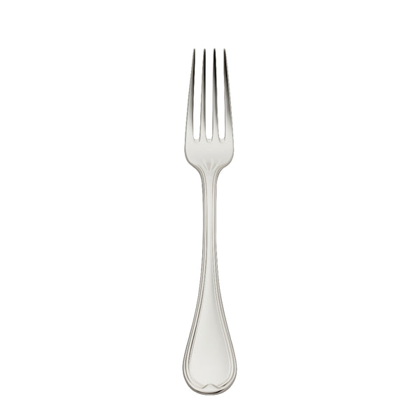 Classic-Faden silver-plated menu fork by Robbe & Berking, crafted with triple-thread detailing.