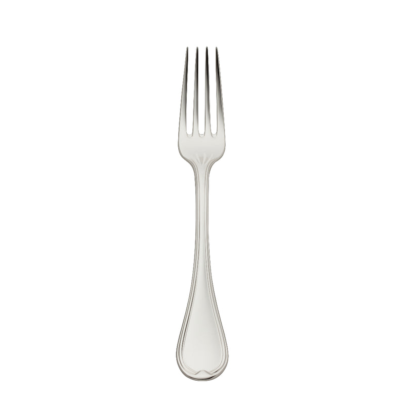 Classic-Faden silver-plated menu fork by Robbe & Berking, crafted with triple-thread detailing.