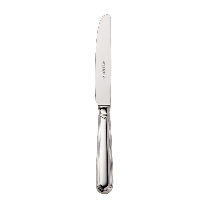Classic-Faden silver-plated menu knife by Robbe & Berking, crafted with triple-thread design.