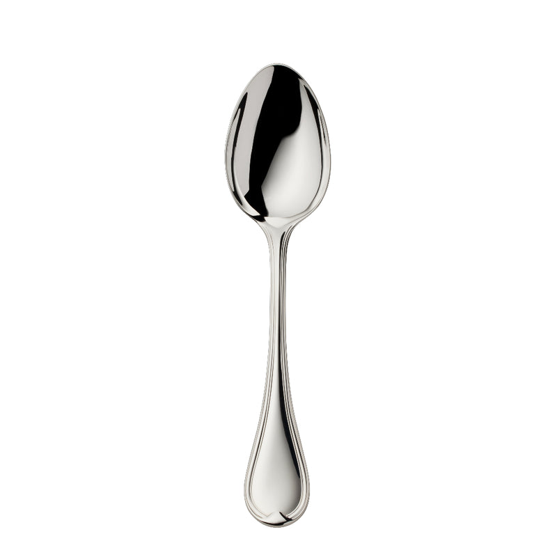 Classic-Faden silver-plated dessert spoon by Robbe & Berking with triple-thread detail.