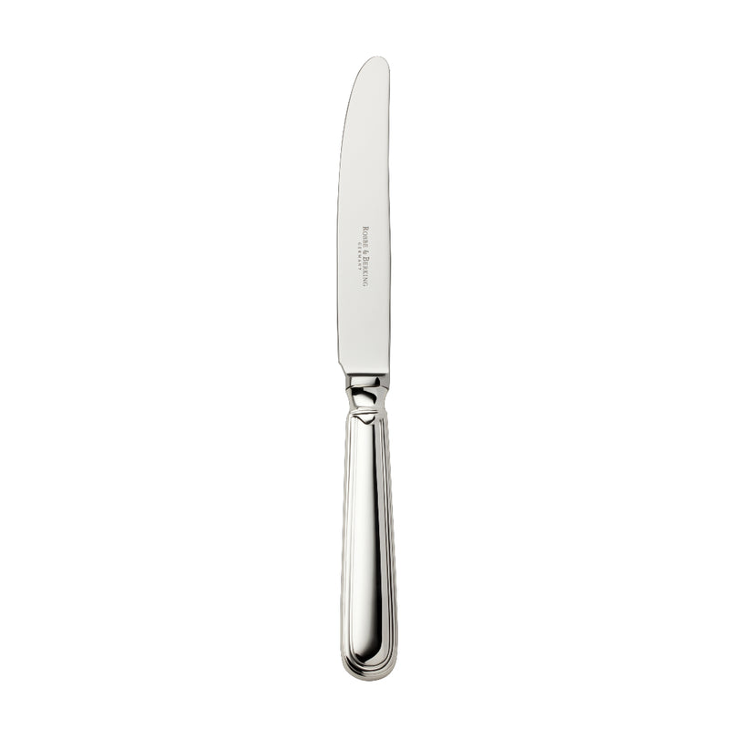 Classic-Faden silver-plated dessert knife by Robbe & Berking, designed for refined dessert service.