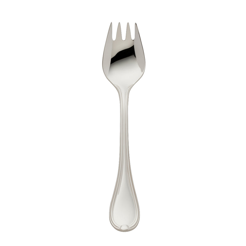Classic-Faden silver-plated oyster fork by Robbe & Berking with triple-thread detailing.