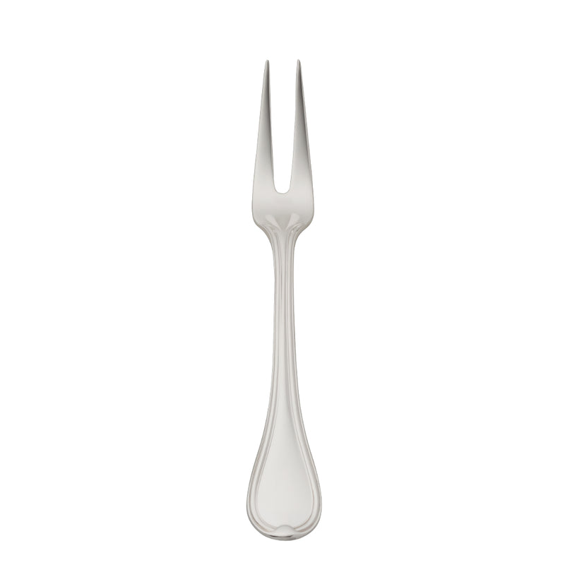 Classic-Faden silver-plated small meat fork by Robbe & Berking with refined triple-thread detail.