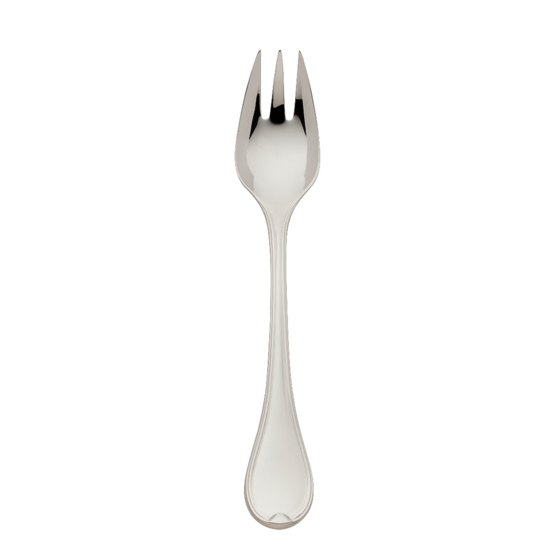Silver-plated Classic-Faden vegetable fork by Robbe & Berking, designed for refined serving and timeless table presentation.
