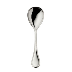 Classic-Faden silver-plated large compote and salad serving spoon with triple-thread handle by Robbe & Berking.