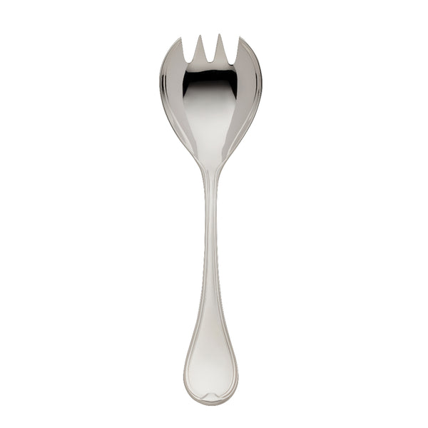 Classic-Faden silver-plated large salad serving fork with triple-thread handle by Robbe & Berking.