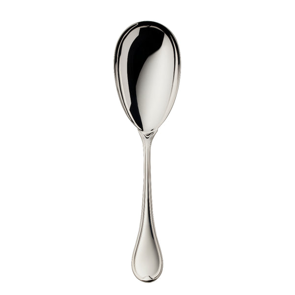 Classic-Faden silver-plated serving spoon with triple-thread handle design by Robbe & Berking.