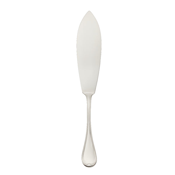 Classic-Faden fish serving knife with broad blade and triple-thread handle detailing, crafted for refined fish service.