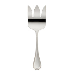 Silver-plated Classic-Faden fish serving fork with triple thread handle design by Robbe & Berking.
