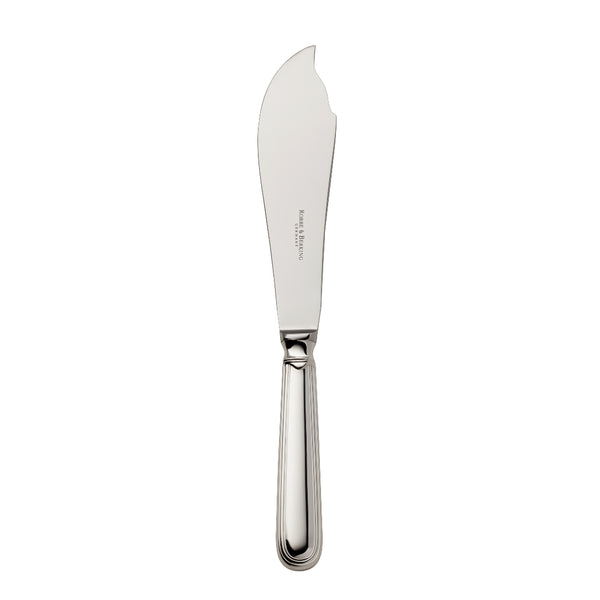 Classic-Faden tart knife with curved blade and triple thread handle, crafted for precise pastry slicing and serving.