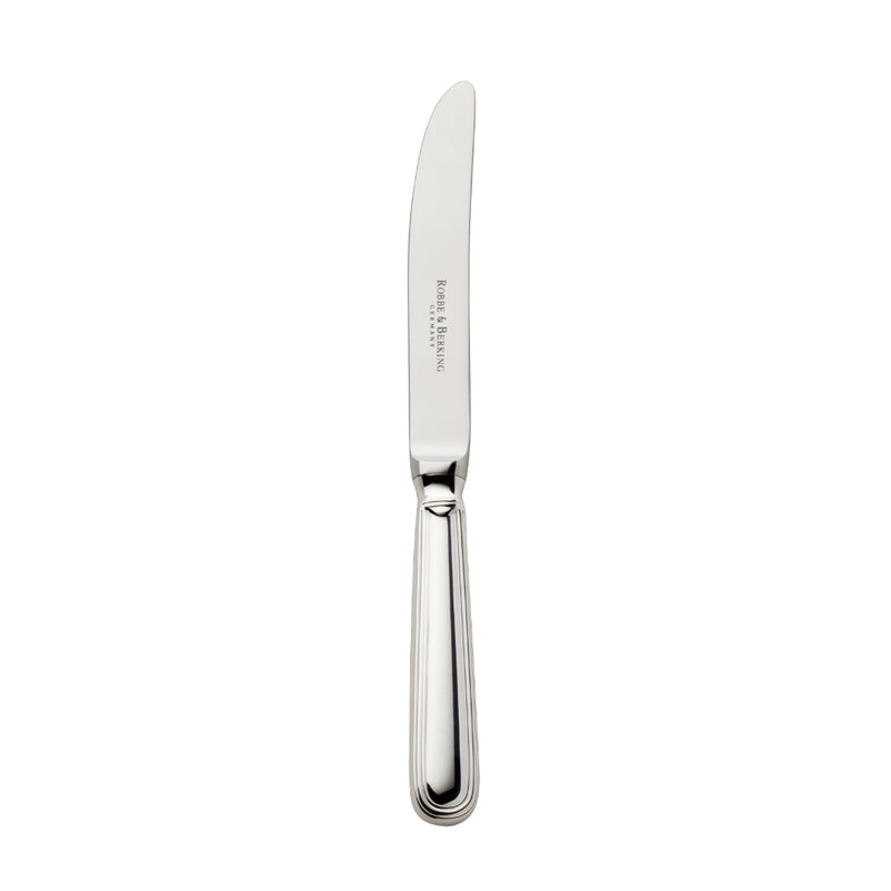 Classic-Faden silver-plated cake and fruit knife by Robbe & Berking with triple-thread design.