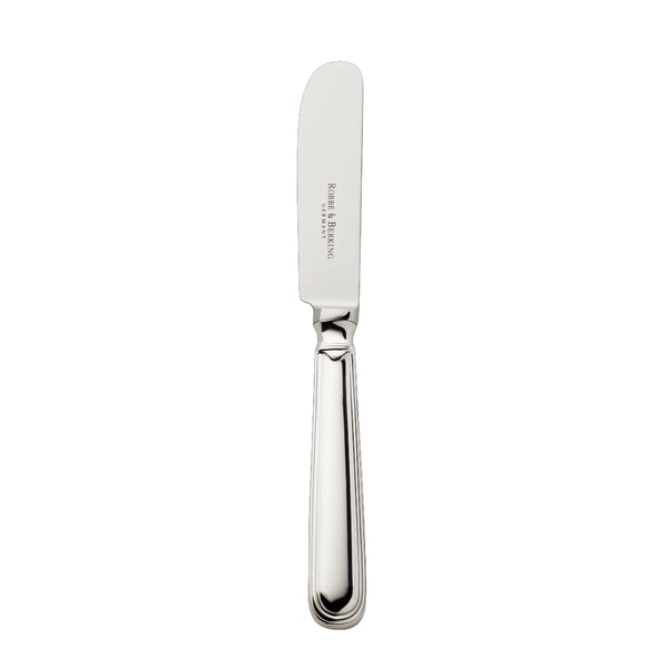 Classic-Faden silver-plated butter spreader by Robbe & Berking with triple-thread detail on polished handle.