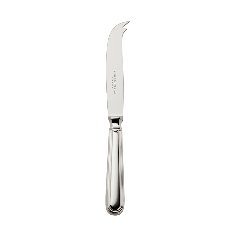 Classic-Faden 20 cm cheese knife with pronged blade and triple thread handle, ideal for slicing and serving cheeses.