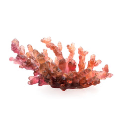 'Mer de Corail' Crystal Coral Sea Bowl in Amber Red by Daum