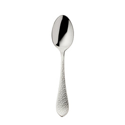 Robbe & Berking Martelé dessert spoon with hammered silver-plated handle.