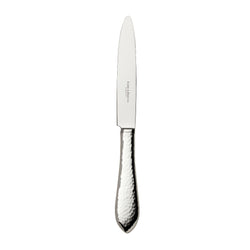 Robbe & Berking Martelé dessert knife with hammered silver-plated handle.