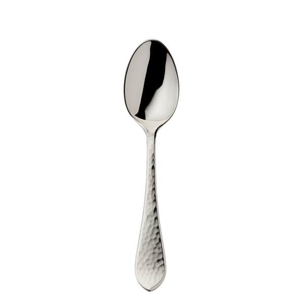 Robbe & Berking Martelé 14.5 cm silver-plated coffee spoon with hammered handle.