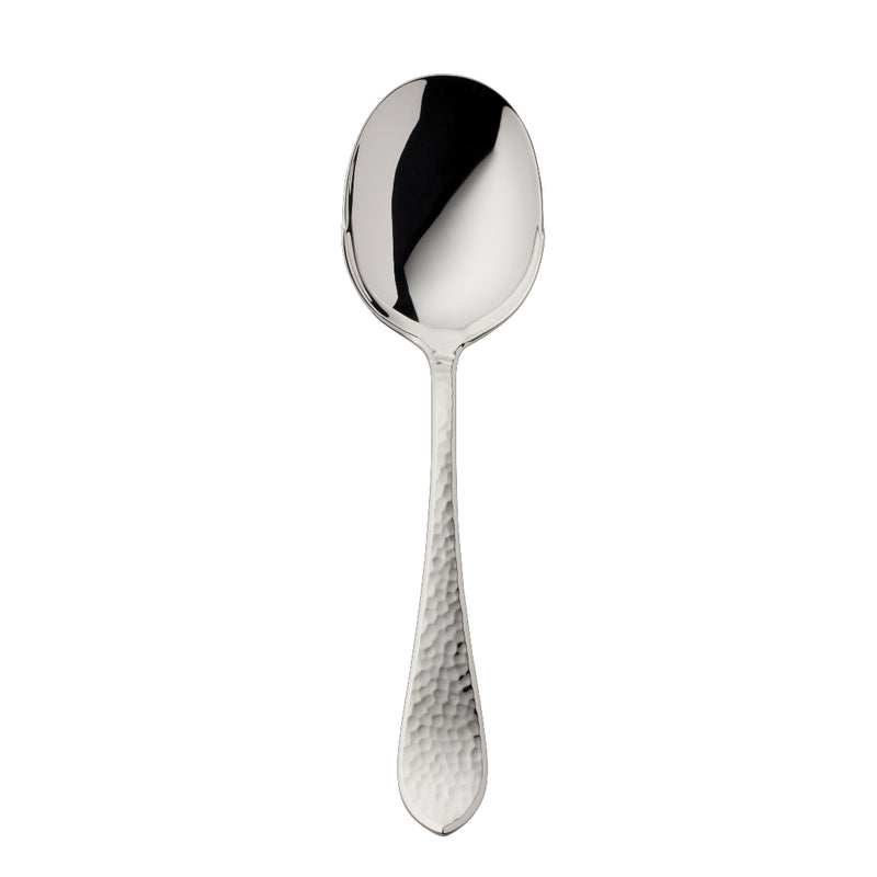Silver-plated potato serving spoon from Martelé collection, hand-hammered by Robbe & Berking.
