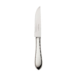 Robbe & Berking Martelé steak knife with hammered silver-plated handle.