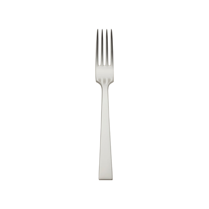 Riva silver-plated menu fork with squared handle by Robbe & Berking.
