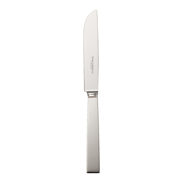 Riva silver-plated menu knife with squared handle by Robbe & Berking.