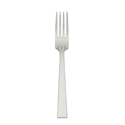 Riva dessert fork with slim tines and squared handle.