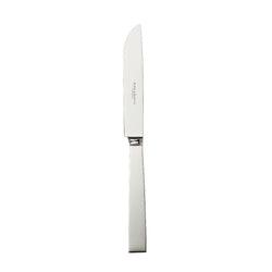 Riva silver-plated dessert knife with squared handle.