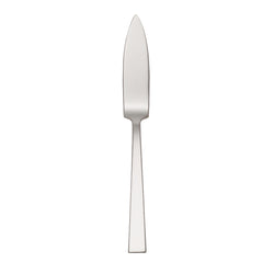 Riva fish knife with tapered blade and silver-plated squared handle