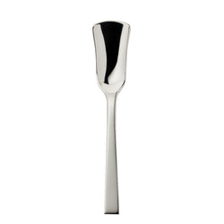 Riva ice-cream spoon with broad curved bowl and squared polished handle.